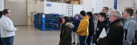 Students on a Discover Auto tour