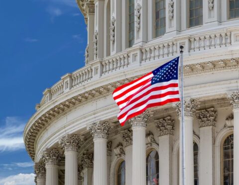 Washington DC and American Flag