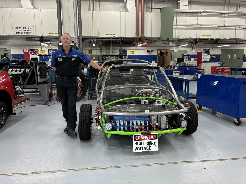 Claude Townsend, an auto instructor who started an EV and hybrid tech class at a community college