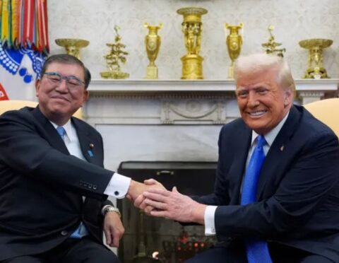 President Donald Trump and Japanese Prime Minister Shigeru Ishiba