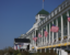 side view of Grand Hotel's porch and 2026 Mackinac Policy Conference signage