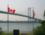 Windsor, ON, Canada-May 24,2007:Ambassador Suspension Bridge and Flags